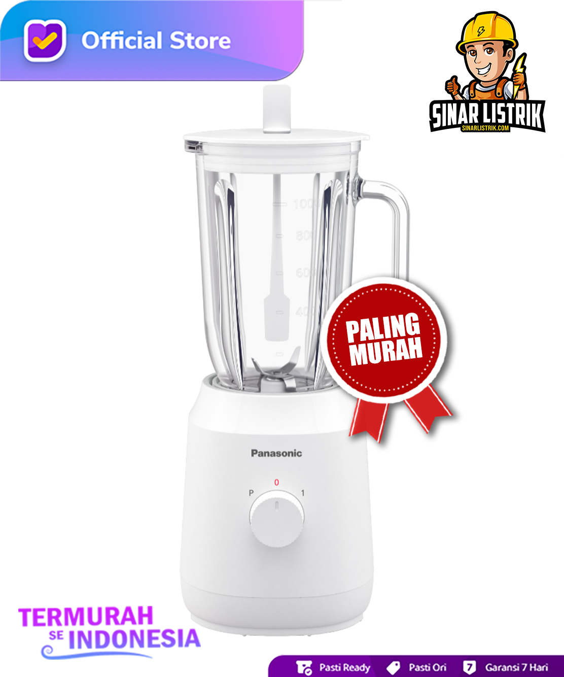 Jual Blender Panansonic kaca 1L MX E310WSR Termurah Jual Blender Panansonic kaca 1L MX E310WSR Termurah