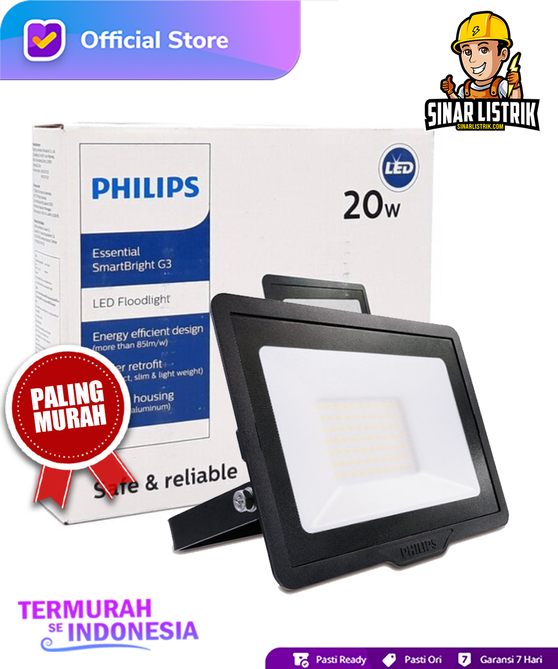 Jual Lampu  Philips  LED  FloodLight 20W  BVP 150 Lampu  Sorot 