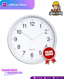 Jam Dinding Quartz Putih