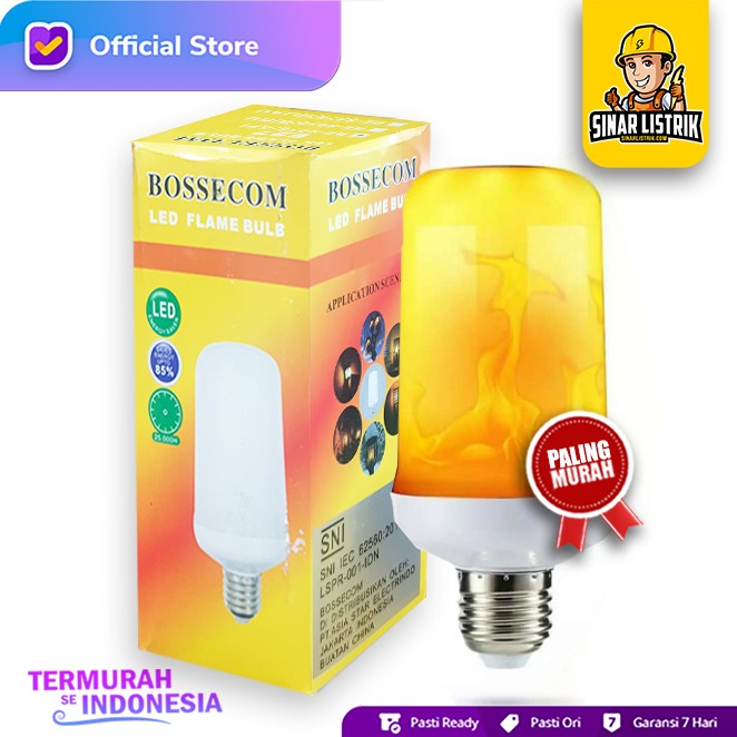 Lampu Api LED Bossecom 8876 Flame Light 9 W Watt 220 V E27 Lampu Api LED Bossecom 8876 Flame Light 9 W Watt 220 V E27