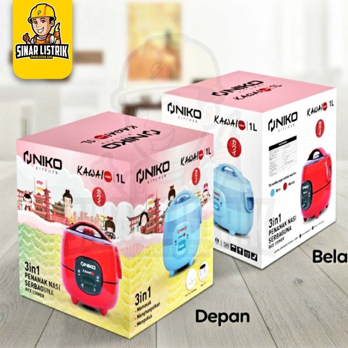 Nico Magic Com / Rice Cooker Mini 3in1 1.0 Liter Magic Com Niko Kawai