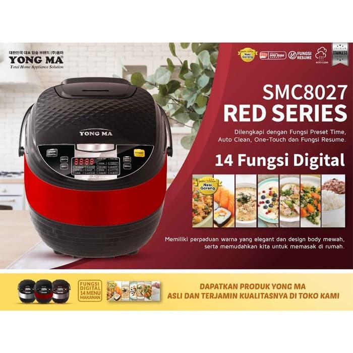 Rice Cooker 2L Yongma digital smc8027 stain