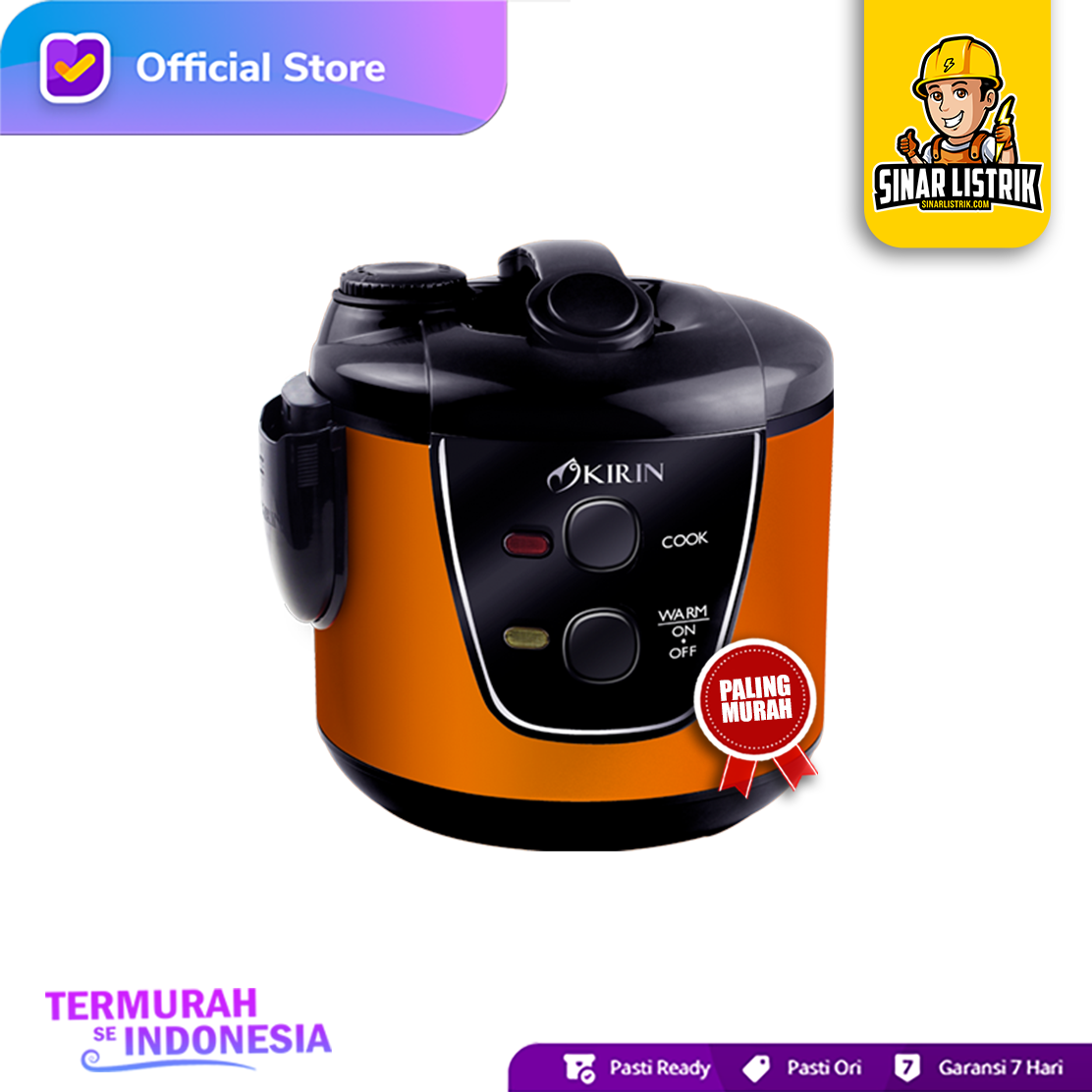 Rice Cooker KIRIN KRC 389 BLSS Merah