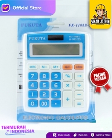 Kalkulator Fukuta 12 digits FK-1108B-C Warna Memory Solar Battery