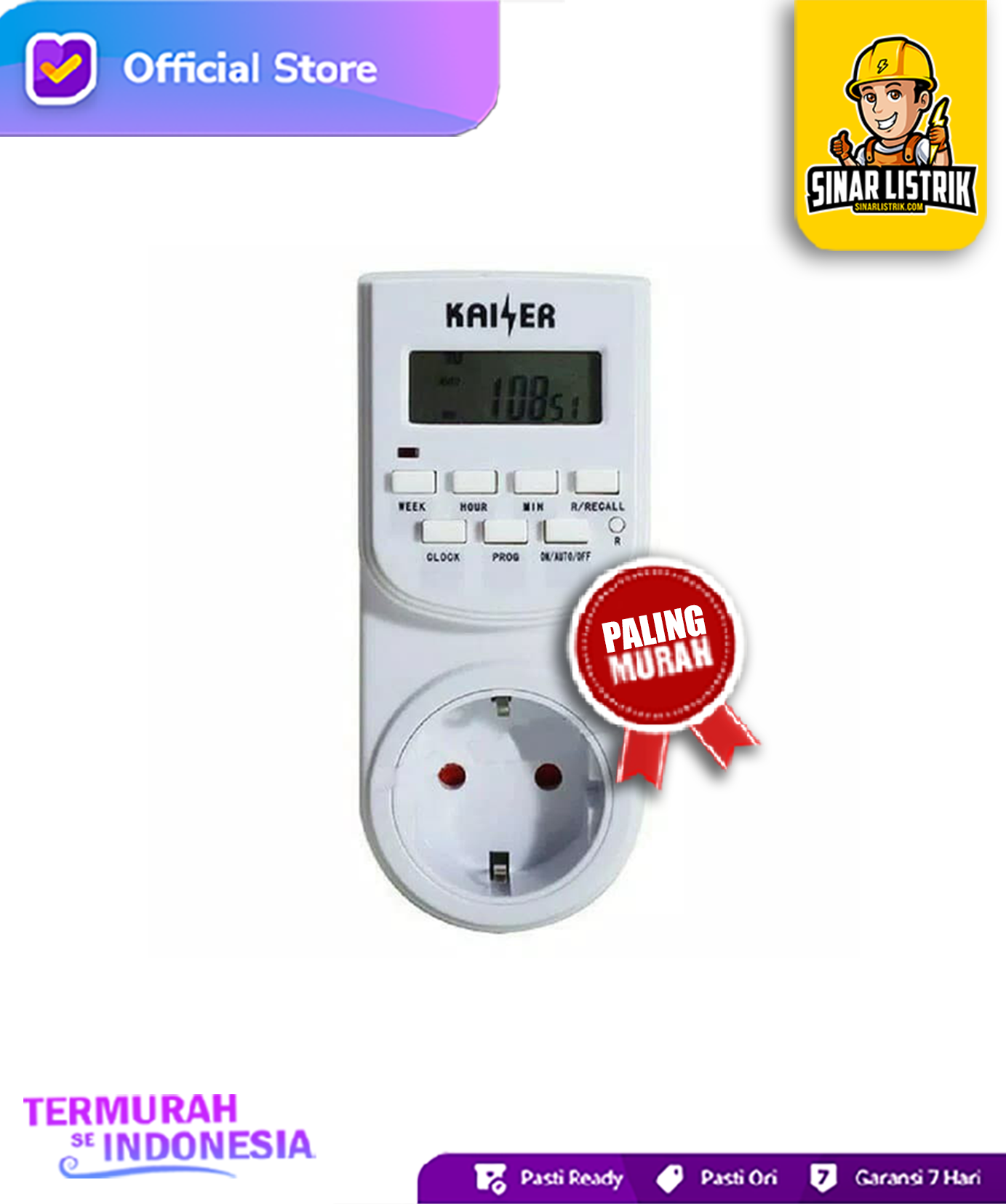 Timer Digital Stop Kontak Kaiser KSRK28